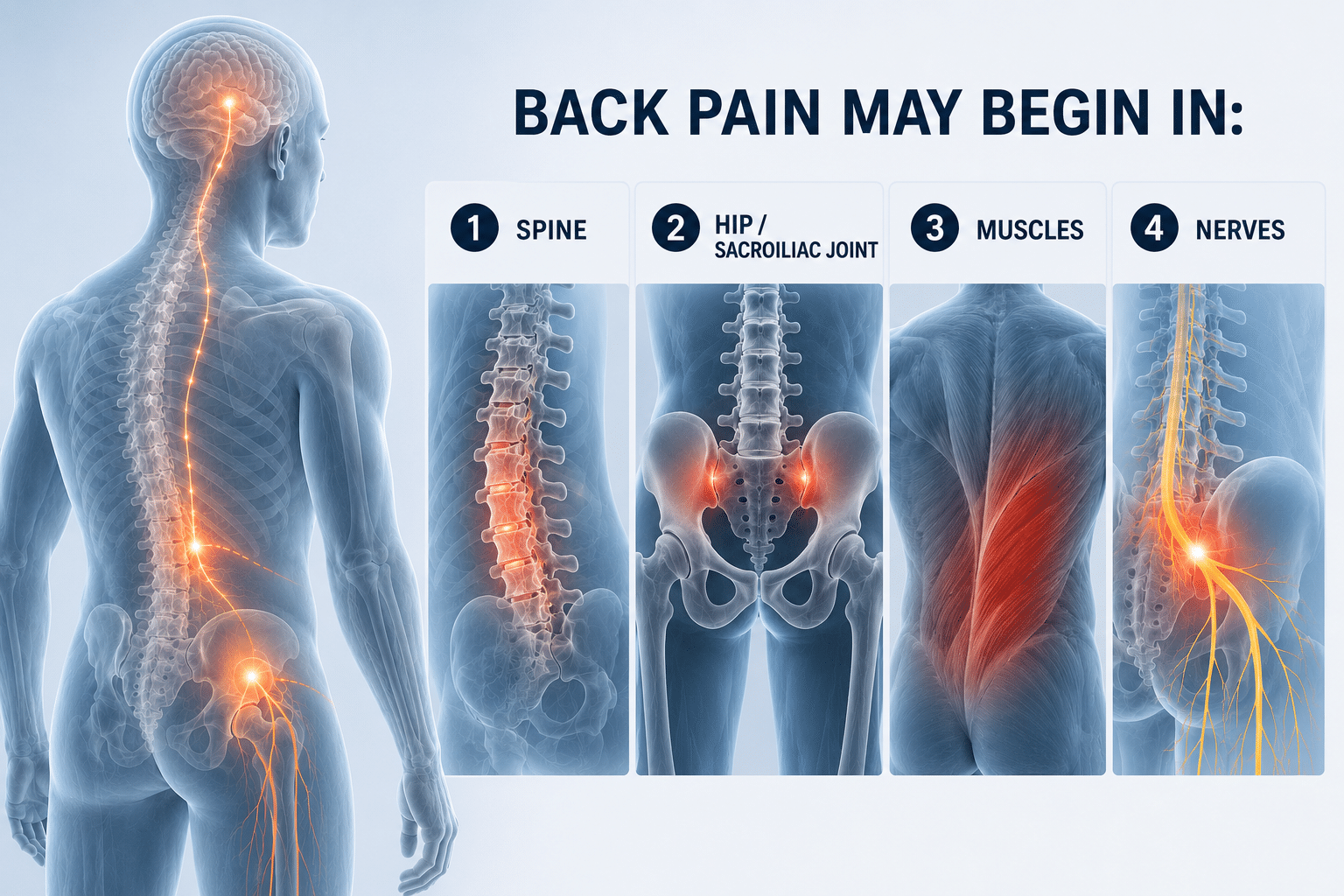 diagram showing different sources of nerve pain